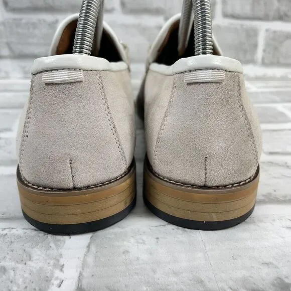 Stacy Adams Colbin Men's Size 9 Ivory Moc Toe Ornament Strap Slip On Loafers