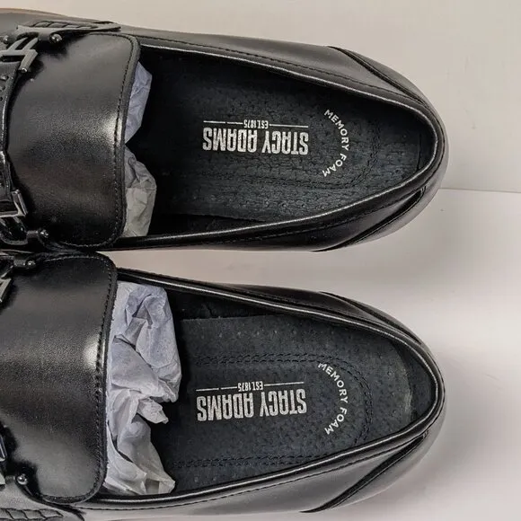 Stacy Adams Duval Moc Toe Loafers, Black, Men's 12 M