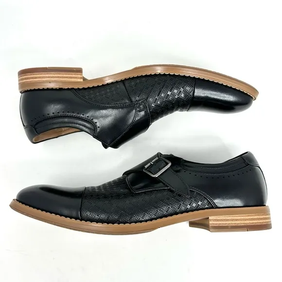 Stacy Adams Fenwick Cap Toe Monk Strap Loafers