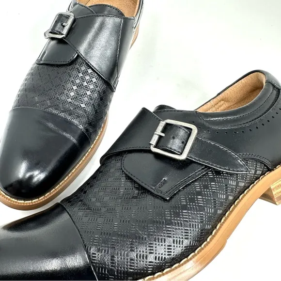 Stacy Adams Fenwick Cap Toe Monk Strap Loafers