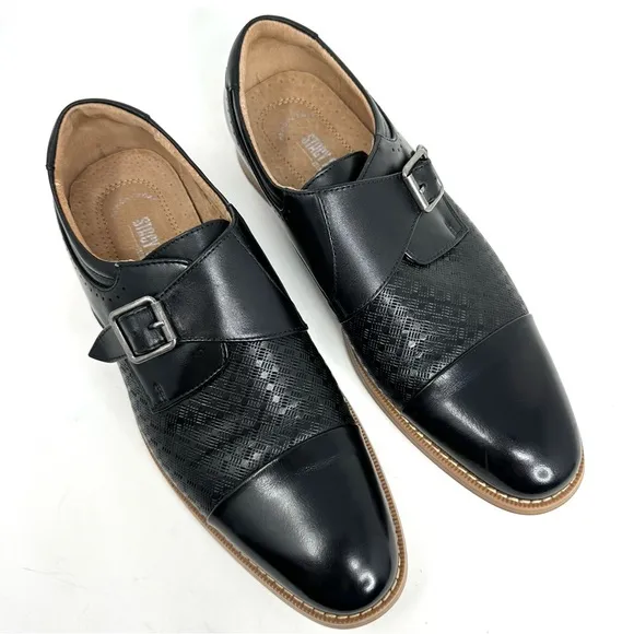 Stacy Adams Fenwick Cap Toe Monk Strap Loafers
