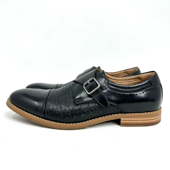 Stacy Adams Fenwick Cap Toe Monk Strap Loafers