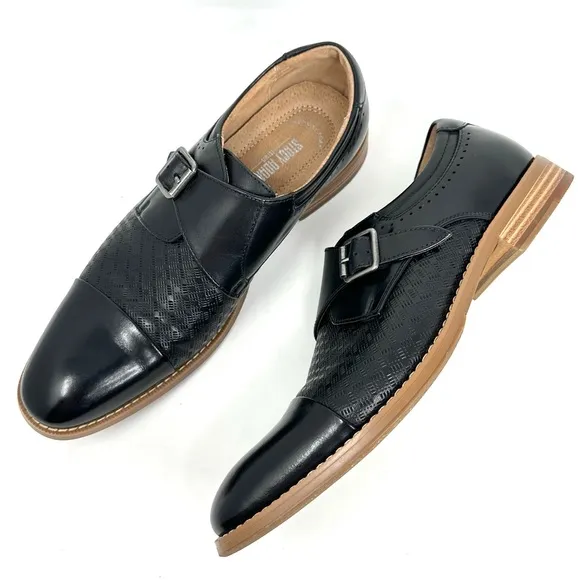 Stacy Adams Fenwick Cap Toe Monk Strap Loafers