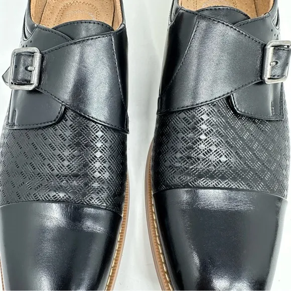 Stacy Adams Fenwick Cap Toe Monk Strap Loafers