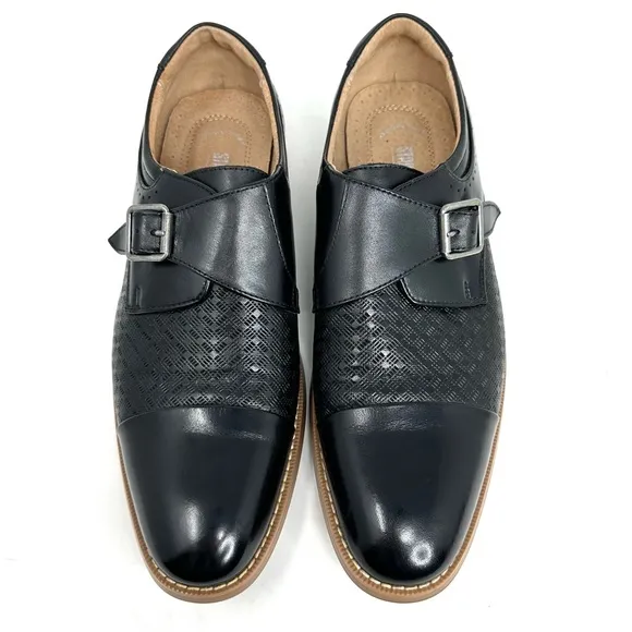 Stacy Adams Fenwick Cap Toe Monk Strap Loafers