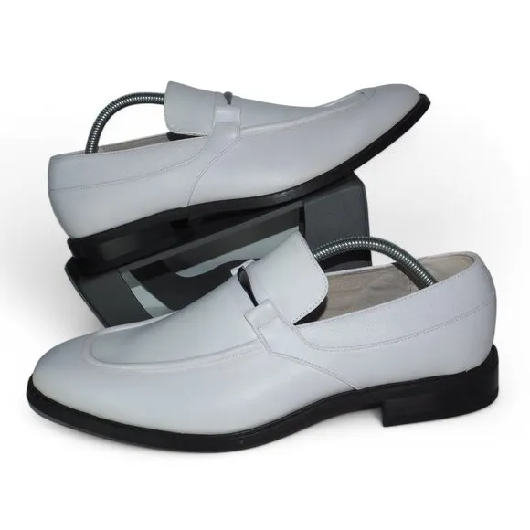 Stacy Adams Kaylor Moc Toe Bit Slip-on Loafers 20172-100 White Men's 11M