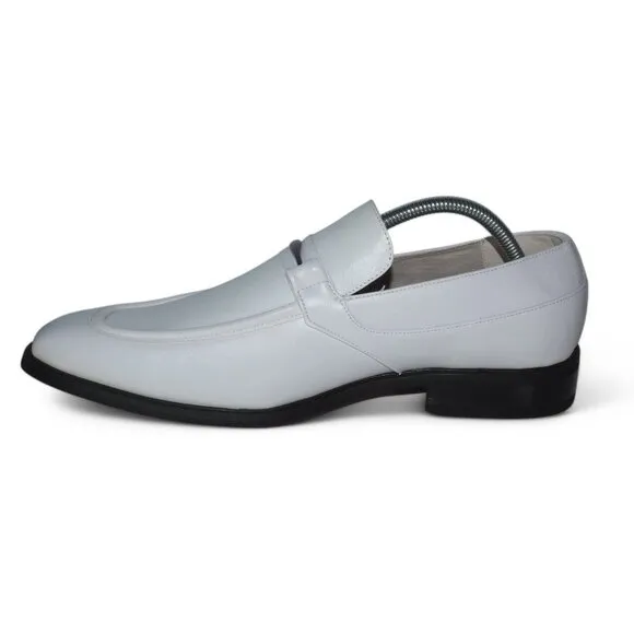 Stacy Adams Kaylor Moc Toe Bit Slip-on Loafers 20172-100 White Men's 11M