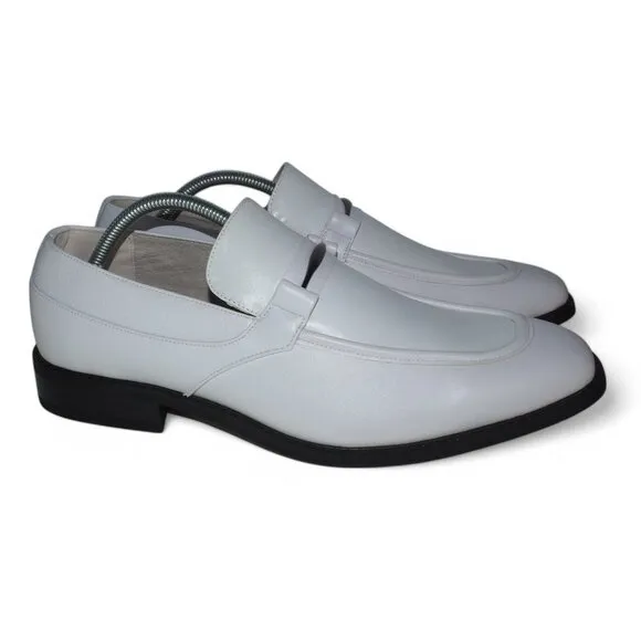 Stacy Adams Kaylor Moc Toe Bit Slip-on Loafers 20172-100 White Men's 11M