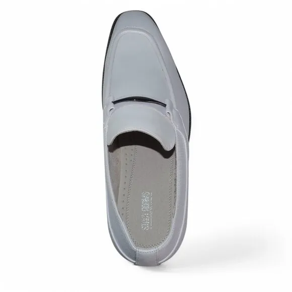 Stacy Adams Kaylor Moc Toe Bit Slip-on Loafers 20172-100 White Men's 11M