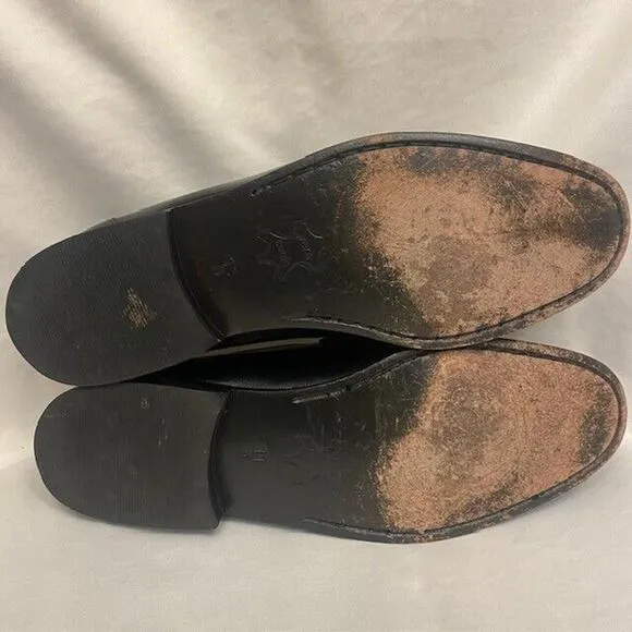 Stafford Loafers Mens 11 D Soft Black Leather Moc Toe Slip On Shoes Vero Cuoio