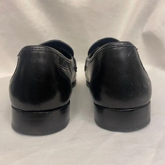 Stafford Loafers Mens 11 D Soft Black Leather Moc Toe Slip On Shoes Vero Cuoio