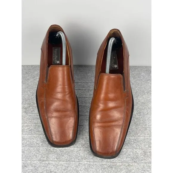 Stanley Blacker men's‎ loafers, tan brown, size 10 leather
