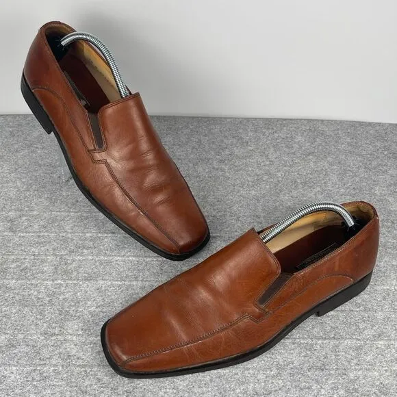 Stanley Blacker men's‎ loafers, tan brown, size 10 leather