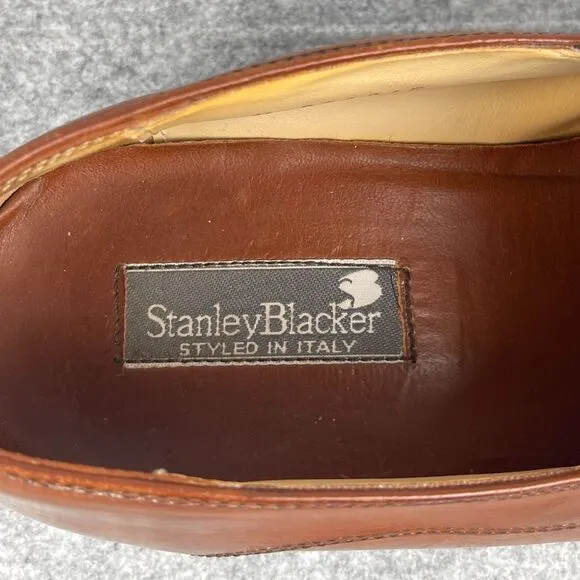 Stanley Blacker men's‎ loafers, tan brown, size 10 leather