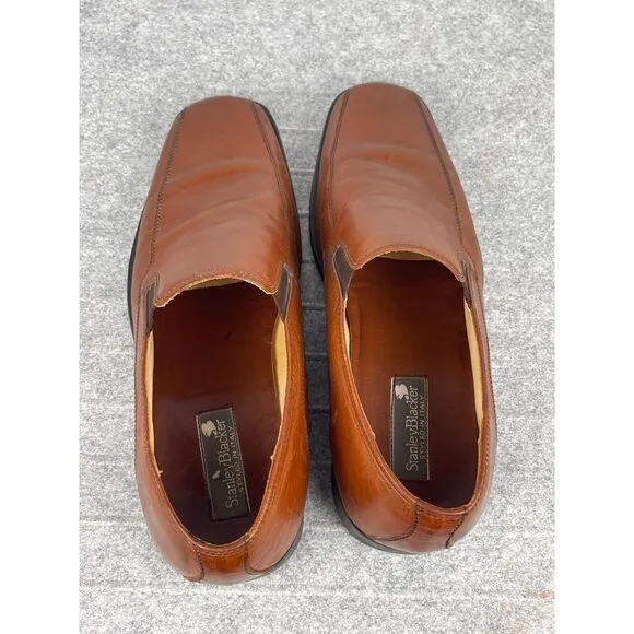Stanley Blacker men's‎ loafers, tan brown, size 10 leather