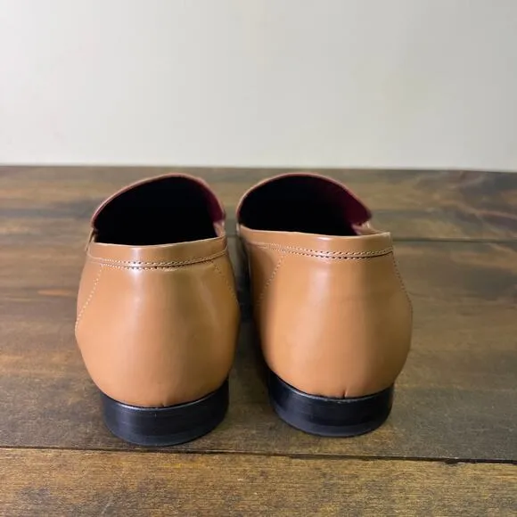 STAUD Juju Ring strap Flat Loafers Tawny Tan Brown Size 38.5 US 8.5