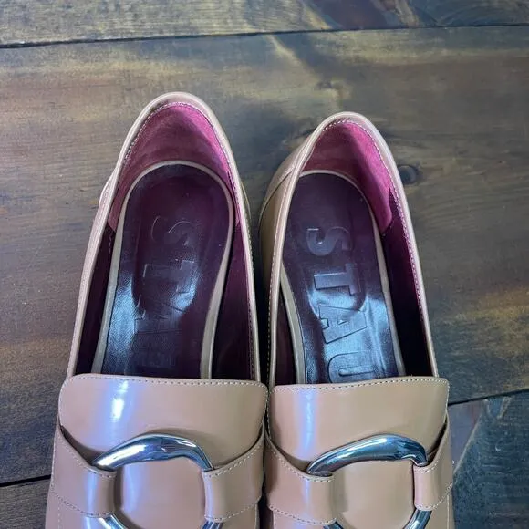 STAUD Juju Ring strap Flat Loafers Tawny Tan Brown Size 38.5 US 8.5
