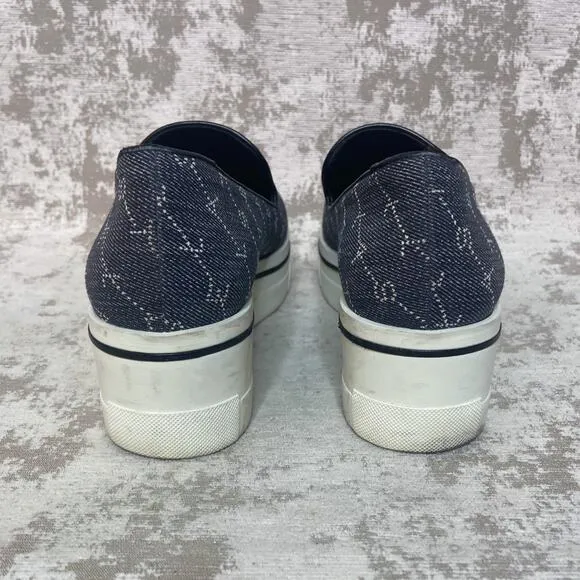 Stella McCartney Binx Denim Logo Binx Sneakers in Midnight Blue
