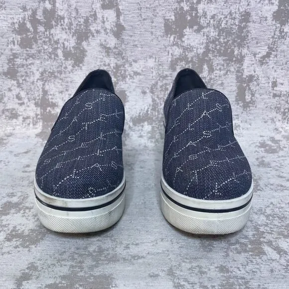Stella McCartney Binx Denim Logo Binx Sneakers in Midnight Blue