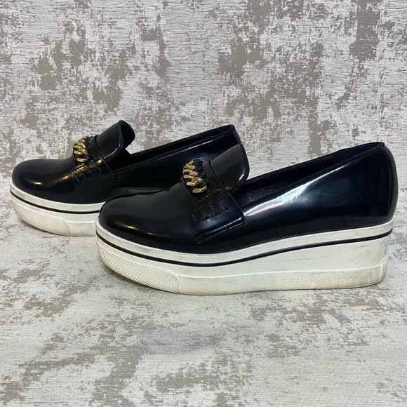 Stella McCartney Binx Vegan Leather Platform Sneaker in Black