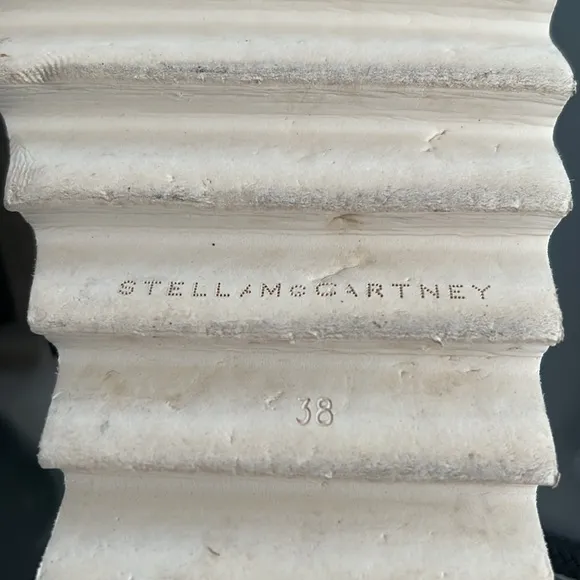 Stella McCartney Gaia Sandals in Black &amp; Cream, Size 38 Retail $395