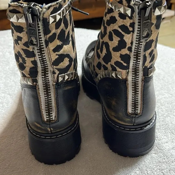 Steve Madden Activated Lace-Up Boot in Leopard Size 9 Like  🆕