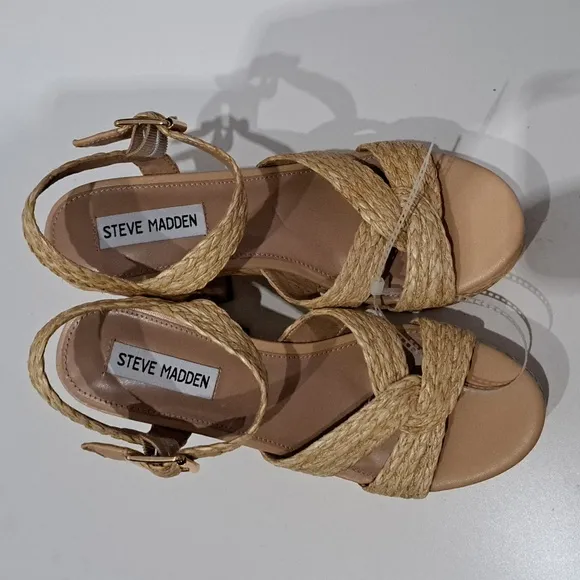 Steve Madden Carisma Raffia Platform Sandals
