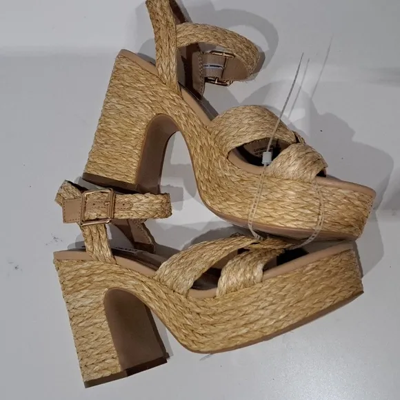 Steve Madden Carisma Raffia Platform Sandals