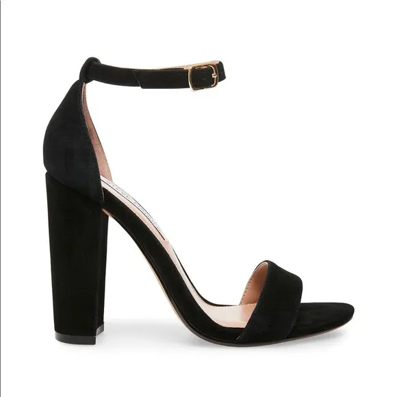 Steve Madden Carrson Black Suede Sandals size 9
