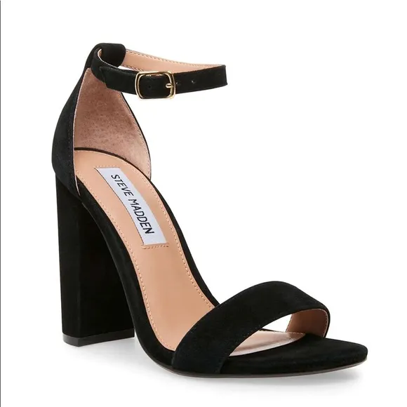 Steve Madden Carrson Black Suede Sandals size 9