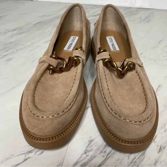 Steve Madden Karmine Tan Suede Loafer 9 1/2 M