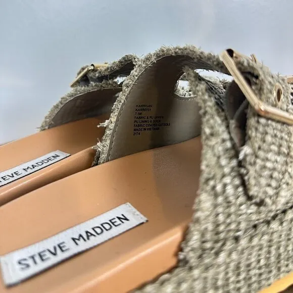 STEVE MADDEN Karrigan Womens Platform Sandals in Olive Size US 7.5