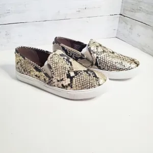 𝅺STEVE Madden Safary Snakeskin Slip On Sneakers