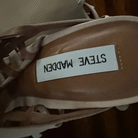 Steve‎ Madden Slithur Blush Caged Heeled Sandals -Size 9 1/2 M - NEW.
