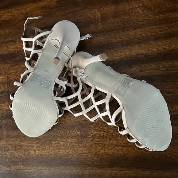 Steve‎ Madden Slithur Blush Caged Heeled Sandals -Size 9 1/2 M - NEW.
