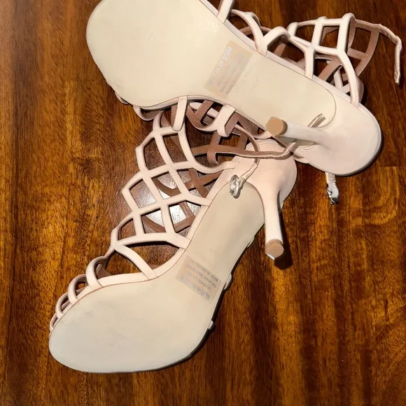 Steve‎ Madden Slithur Blush Caged Heeled Sandals -Size 9 1/2 M - NEW.