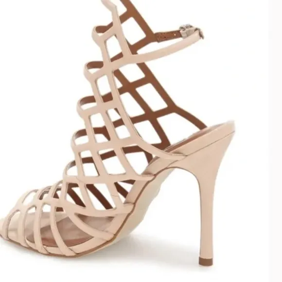 Steve‎ Madden Slithur Blush Caged Heeled Sandals -Size 9 1/2 M - NEW.