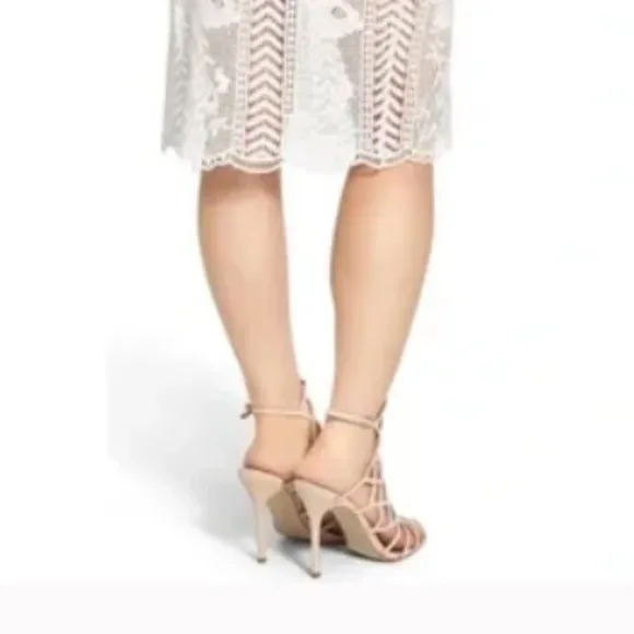 Steve‎ Madden Slithur Blush Caged Heeled Sandals -Size 9 1/2 M - NEW.