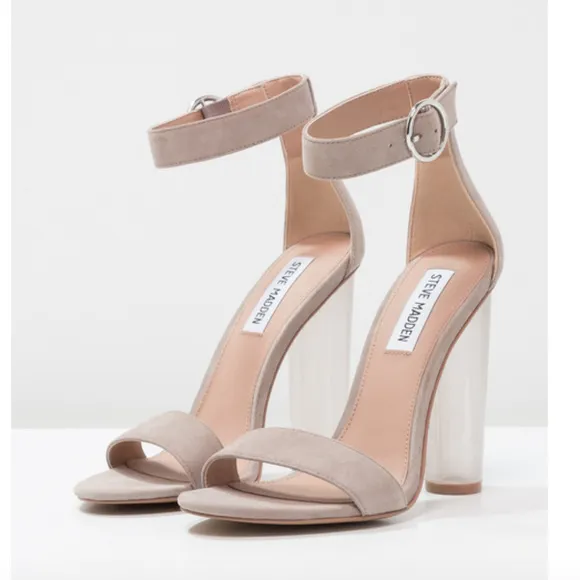 STEVE MADDEN Suede Ankle Strap Heel Sandals