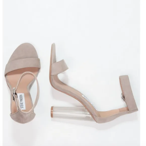 STEVE MADDEN Suede Ankle Strap Heel Sandals