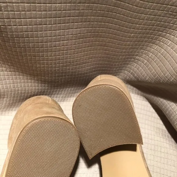 Steve Madden Tan Suede Malay Embellished Ankle Strap Block Heel Sandals, 8