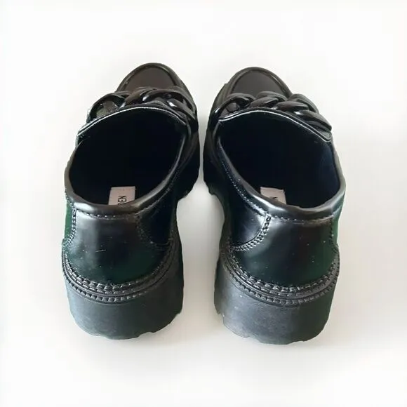Steve Madden Women's/Girls Black Chunky Platform Loafers w/ chains Size 5 Bianca