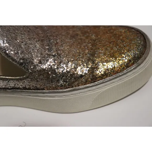 Stuart Weitzman Biarritz Glitter Skate Sneakers Size 6.5