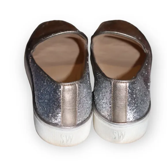Stuart Weitzman Biarritz Glitter Skate Sneakers Size 6.5