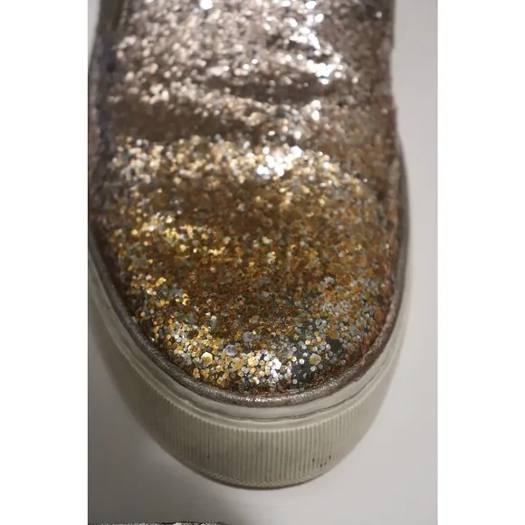 Stuart Weitzman Biarritz Glitter Skate Sneakers Size 6.5