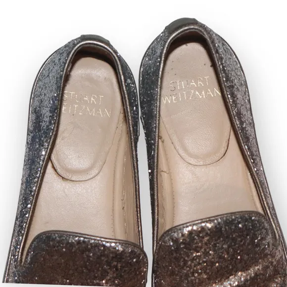Stuart Weitzman Biarritz Glitter Skate Sneakers Size 6.5