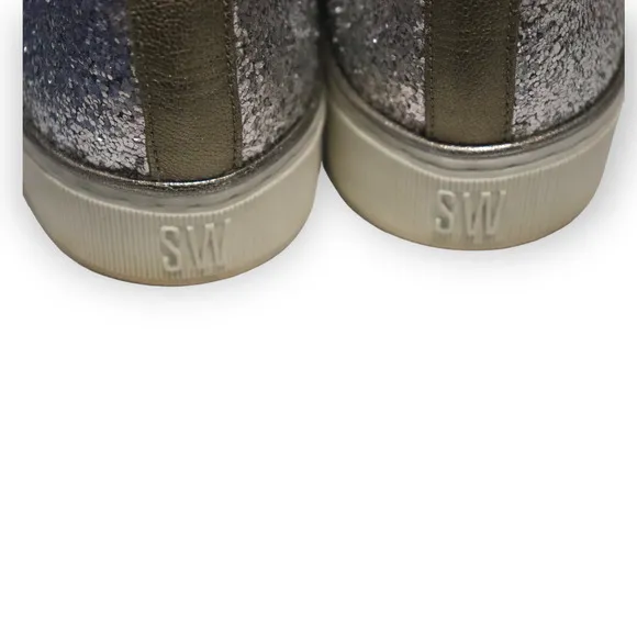 Stuart Weitzman Biarritz Glitter Skate Sneakers Size 6.5