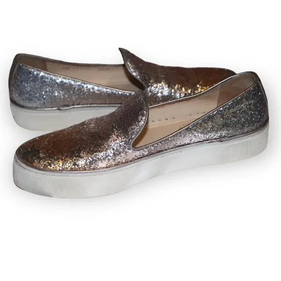 Stuart Weitzman Biarritz Glitter Skate Sneakers Size 6.5