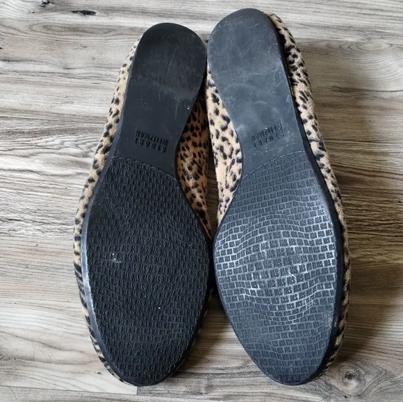 Stuart Weitzman Lastikon Leopard Slip On Flats Women's Size 7.5