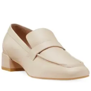🌹STUART WEITZMAN🌹 Sleek Leather Square-Toe Loafers Size: 7.5B